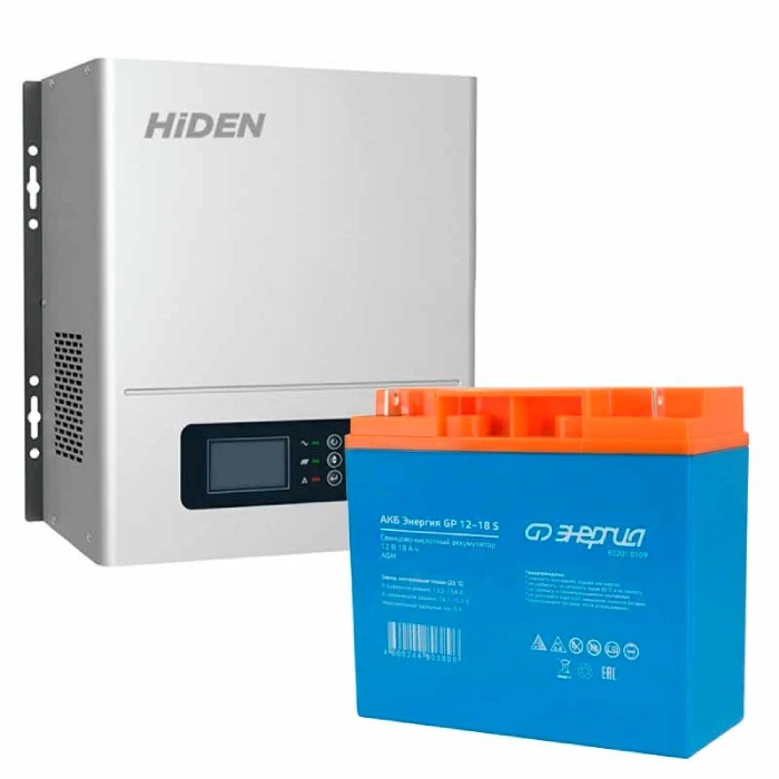 Комплект ИБП для котла Hiden Control HPS20-0612N настенный + Аккумулятор GP S 18 Ач, 300Вт-35мин